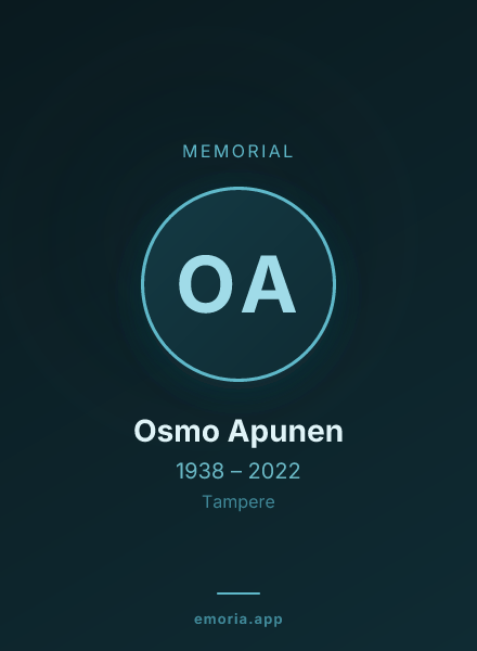 Memorial portrait of Osmo Apunen