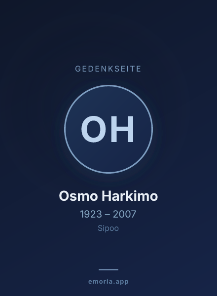 Gedenkportrait von Osmo Harkimo