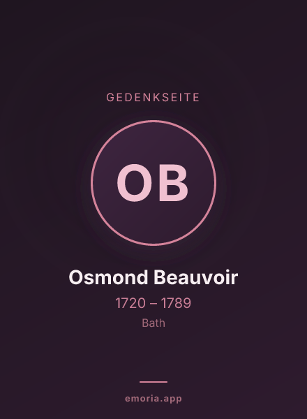 Gedenkportrait von Osmond Beauvoir