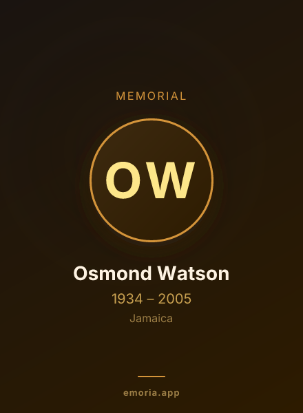 Memorial portrait of Osmond Watson