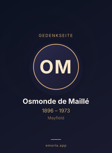 Gedenkportrait von Osmonde de Maillé