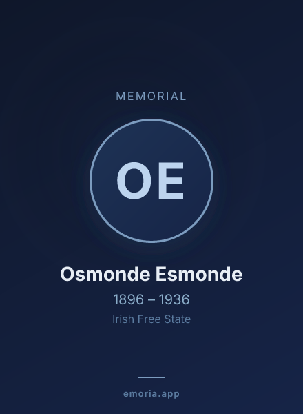 Memorial portrait of Osmonde Esmonde