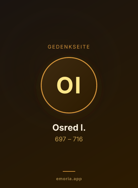 Gedenkportrait von Osred I.