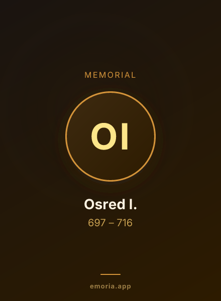 Memorial portrait of Osred I.