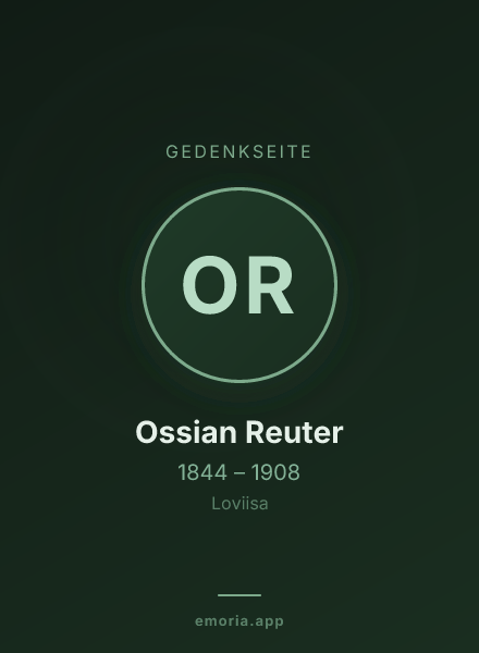 Gedenkportrait von Ossian Reuter