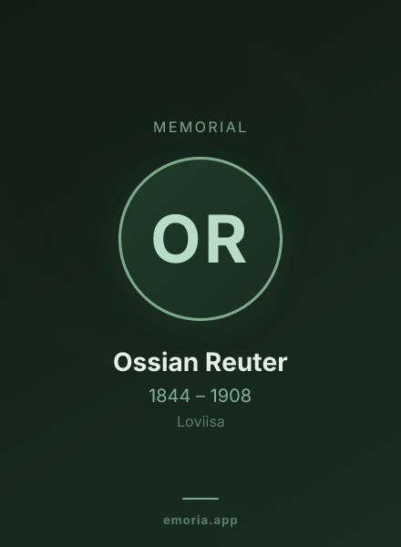 Memorial portrait of Ossian Reuter
