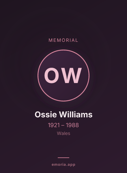 Memorial portrait of Ossie Williams