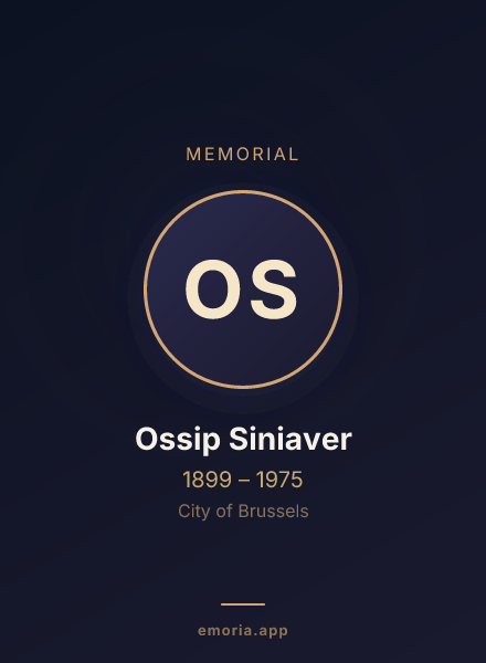 Memorial portrait of Ossip Siniaver