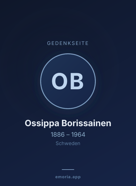 Gedenkportrait von Ossippa Borissainen