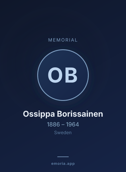 Memorial portrait of Ossippa Borissainen