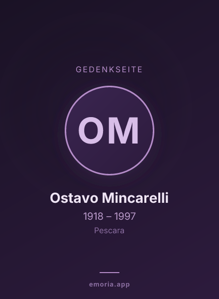 Gedenkportrait von Ostavo Mincarelli