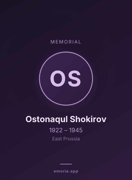Memorial portrait of Ostonaqul Shokirov