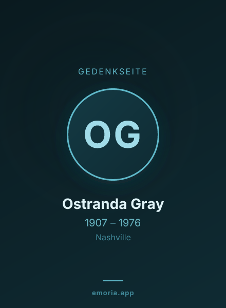 Gedenkportrait von Ostranda Gray