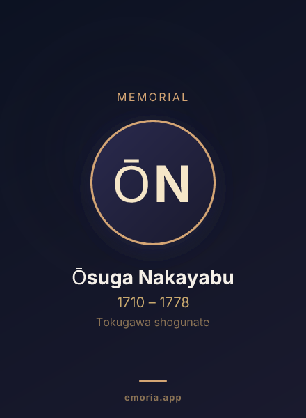 Memorial portrait of Ōsuga Nakayabu
