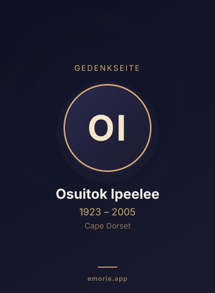 Gedenkportrait von Osuitok Ipeelee