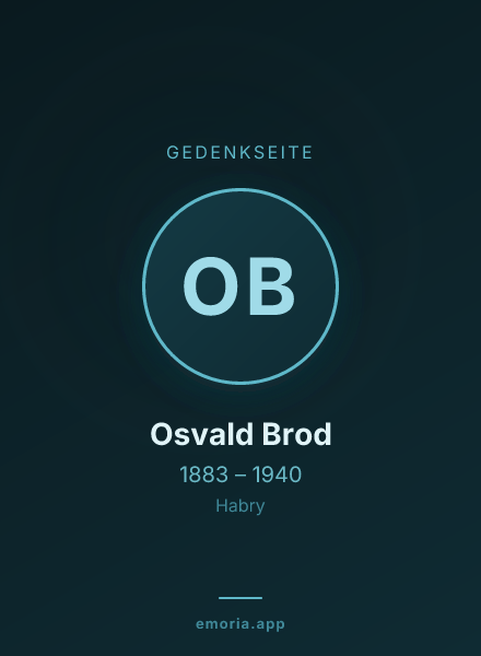 Gedenkportrait von Osvald Brod