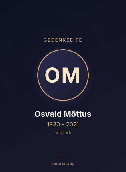 Gedenkportrait von Osvald Mõttus