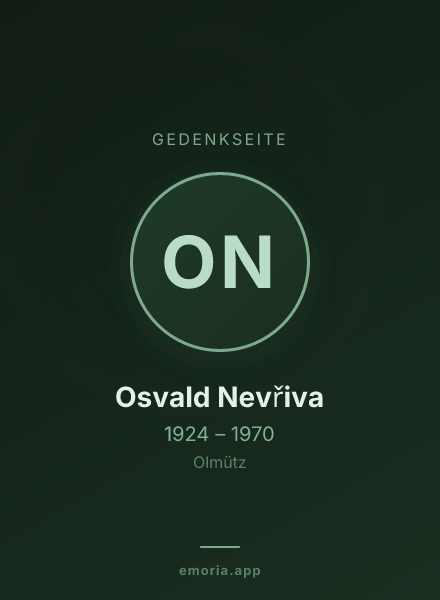 Gedenkportrait von Osvald Nevřiva
