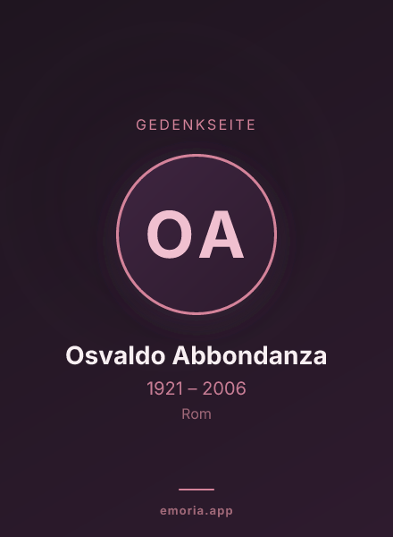 Gedenkportrait von Osvaldo Abbondanza