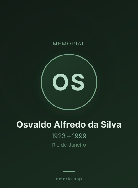 Memorial portrait of Osvaldo Alfredo da Silva