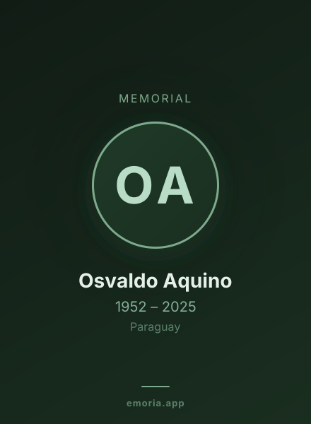 Memorial portrait of Osvaldo Aquino