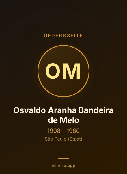 Gedenkportrait von Osvaldo Aranha Bandeira de Melo