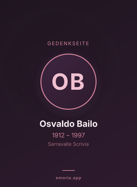 Gedenkportrait von Osvaldo Bailo