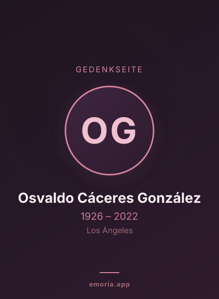 Gedenkportrait von Osvaldo Cáceres González