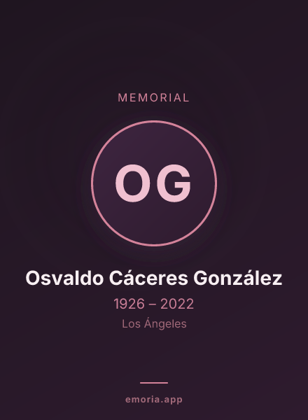 Memorial portrait of Osvaldo Cáceres González