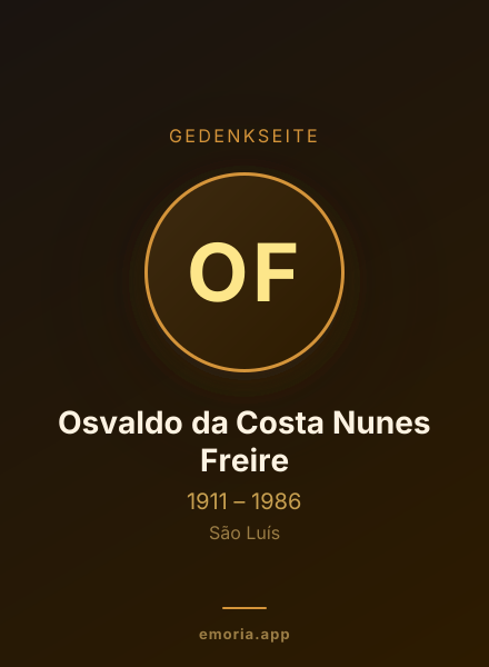 Gedenkportrait von Osvaldo da Costa Nunes Freire