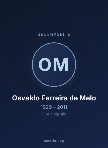 Gedenkportrait von Osvaldo Ferreira de Melo