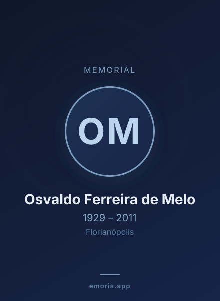 Memorial portrait of Osvaldo Ferreira de Melo