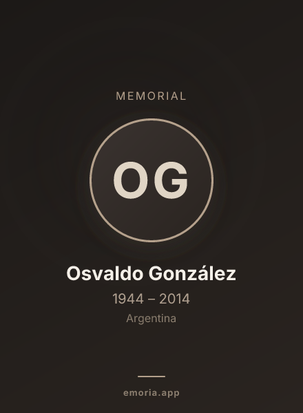 Memorial portrait of Osvaldo González