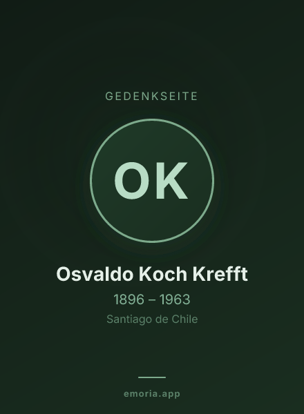 Gedenkportrait von Osvaldo Koch Krefft