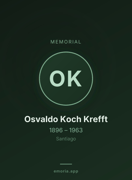 Memorial portrait of Osvaldo Koch Krefft