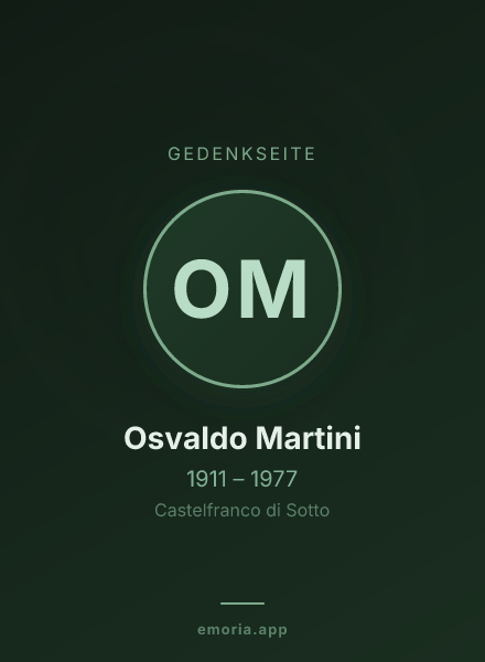 Gedenkportrait von Osvaldo Martini