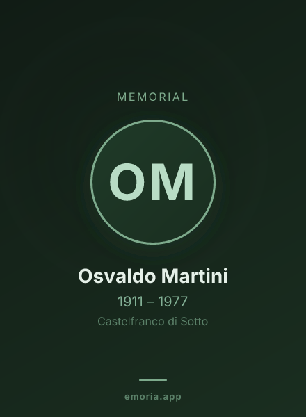 Memorial portrait of Osvaldo Martini