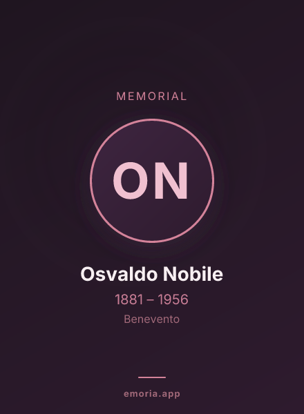 Memorial portrait of Osvaldo Nobile