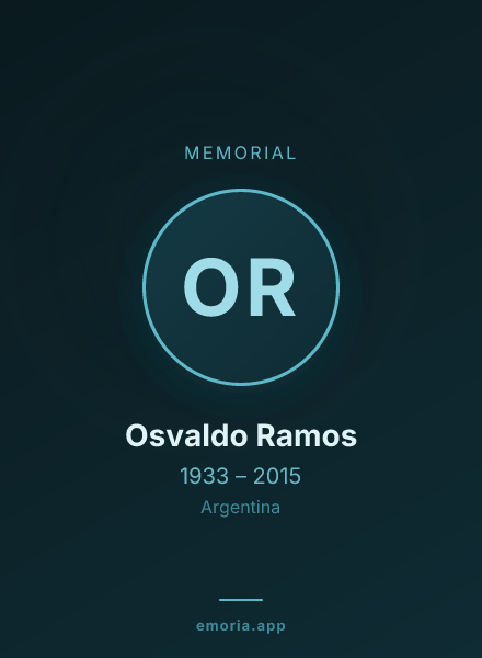 Memorial portrait of Osvaldo Ramos