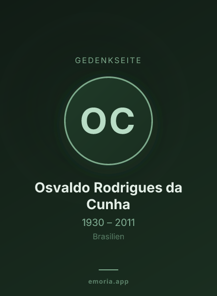 Gedenkportrait von Osvaldo Rodrigues da Cunha