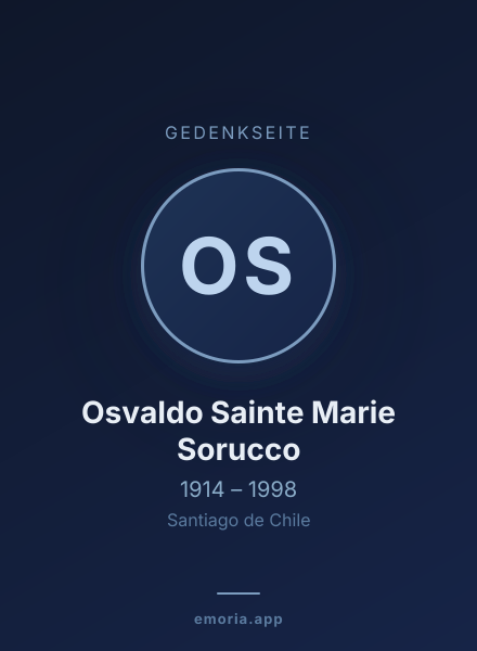Gedenkportrait von Osvaldo Sainte Marie Sorucco
