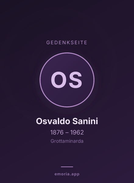 Gedenkportrait von Osvaldo Sanini