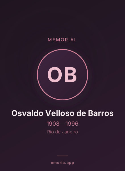 Memorial portrait of Osvaldo Velloso de Barros