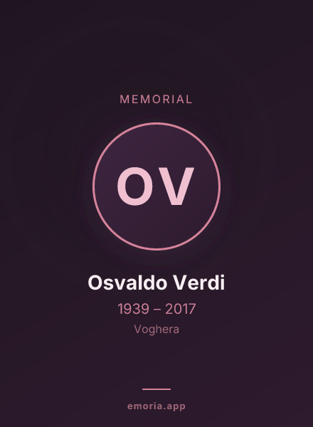 Memorial portrait of Osvaldo Verdi