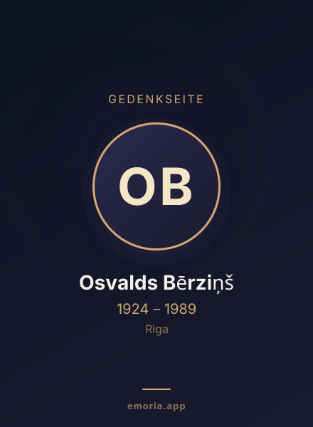 Gedenkportrait von Osvalds Bērziņš