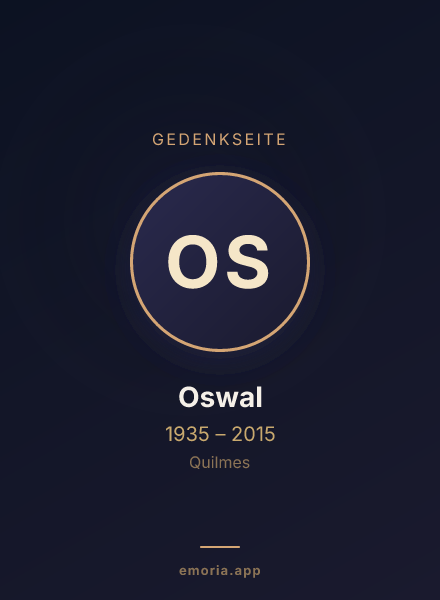 Gedenkportrait von Oswal