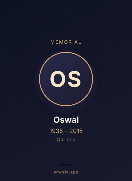 Memorial portrait of Oswal