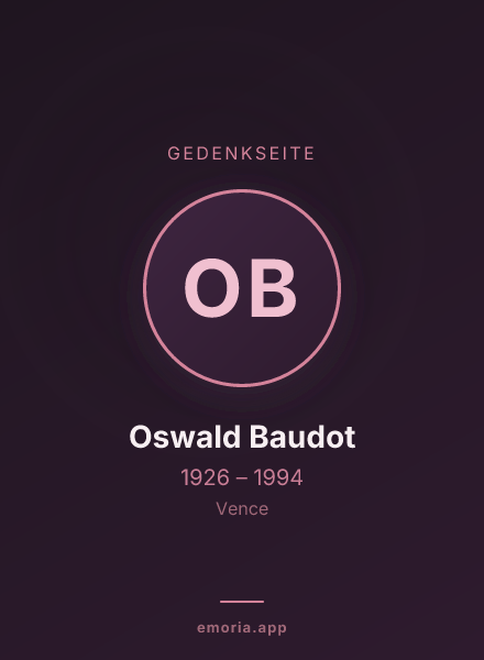 Gedenkportrait von Oswald Baudot