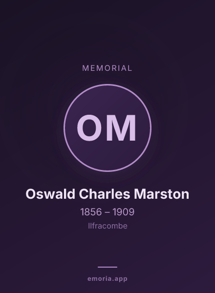 Memorial portrait of Oswald Charles Marston