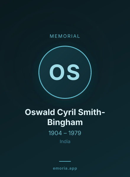 Memorial portrait of Oswald Cyril Smith-Bingham